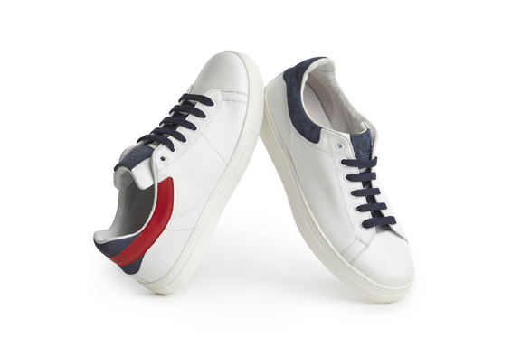 witte sneaker blauw rood Red Limit jongens communiecollectie lentefeestcollectie 2023 bij Kameleon i