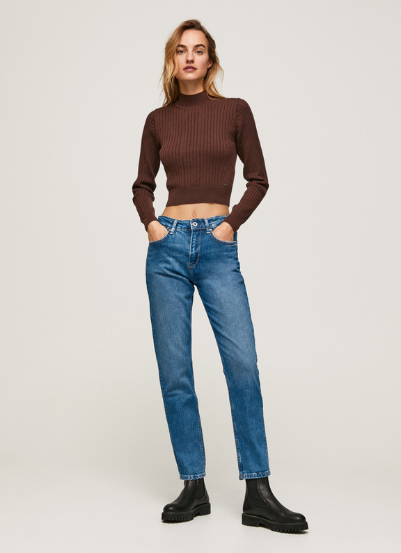 losse jeans mom model Pepe Jeans dameskleding wintercollectie 2022 bij Kameleon in Balegem