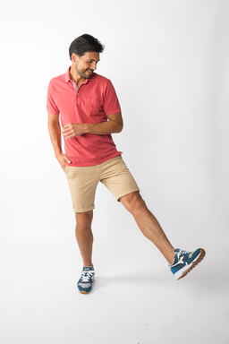 polo corail beige short heren zomercollectie 2023 Bronson bij Kameleon in Balegem